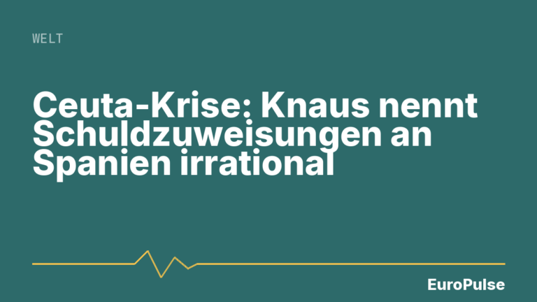 Ceuta-Krise: Knaus nennt Schuldzuweisungen an Spanien irrational