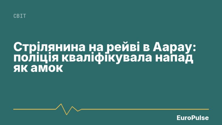 Стрілянина на рейві в Аарау: поліція кваліфікувала напад як амок
