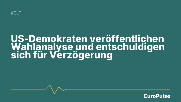 US-Demokraten veröffentlichen Wahlanalyse und entschuldigen sich für Verzögerung