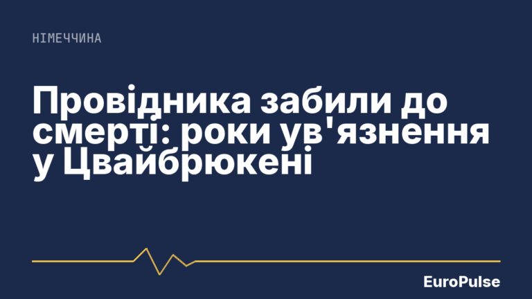 Провідника забили до смерті: роки ув’язнення у Цвайбрюкені