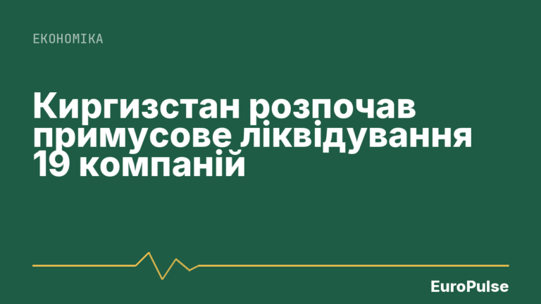 Киргизстан розпочав примусове ліквідування 19 компаній