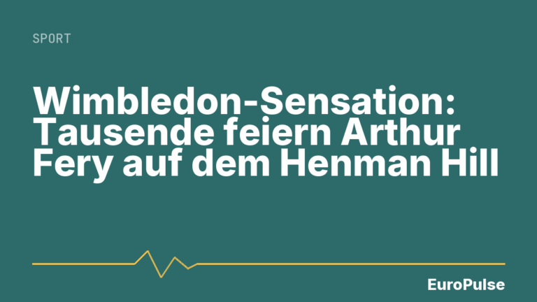Wimbledon-Sensation: Tausende feiern Arthur Fery auf dem Henman Hill