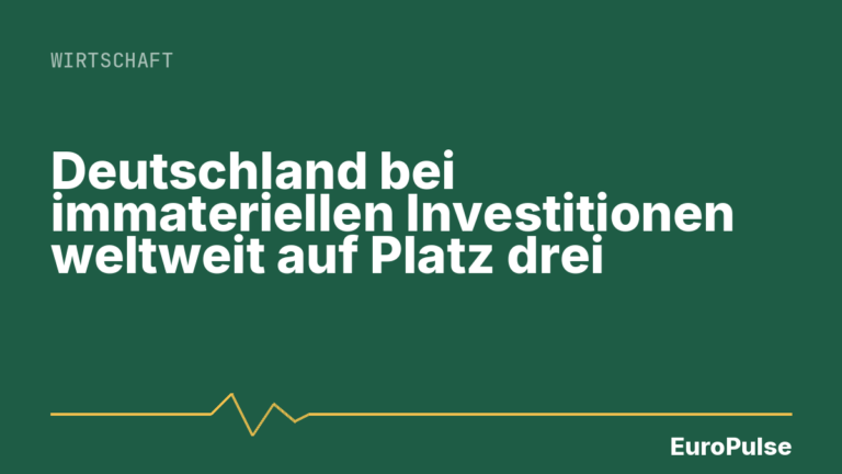 Deutschland bei immateriellen Investitionen weltweit auf Platz drei