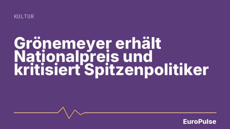 Grönemeyer erhält Nationalpreis und kritisiert Spitzenpolitiker