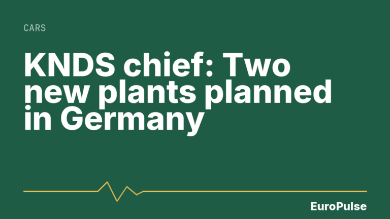 KNDS chief: Two new plants planned in Germany