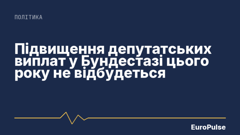 Підвищення депутатських виплат у Бундестазі цього року не відбудеться