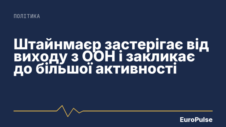 Штайнмаєр застерігає від виходу з ООН і закликає до більшої активності