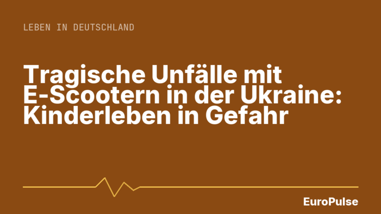 Tragische Unfälle mit E-Scootern in der Ukraine: Kinderleben in Gefahr