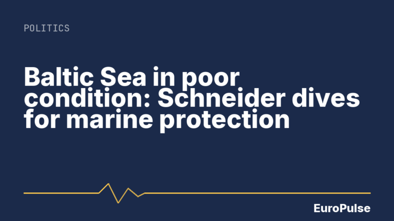 Baltic Sea in poor condition: Schneider dives for marine protection