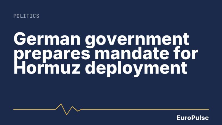 German government prepares mandate for Hormuz deployment