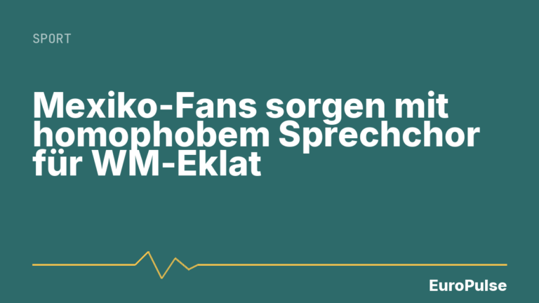 Mexiko-Fans sorgen mit homophobem Sprechchor für WM-Eklat