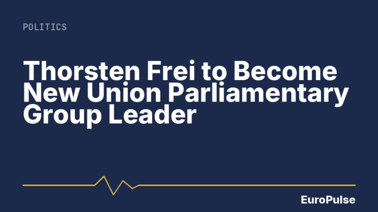 Thorsten Frei to Become New Union Parliamentary Group Leader