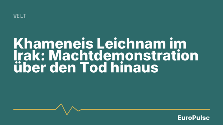 Khameneis Leichnam im Irak: Machtdemonstration über den Tod hinaus