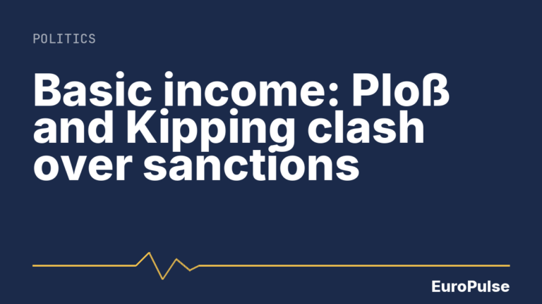 Basic income: Ploß and Kipping clash over sanctions