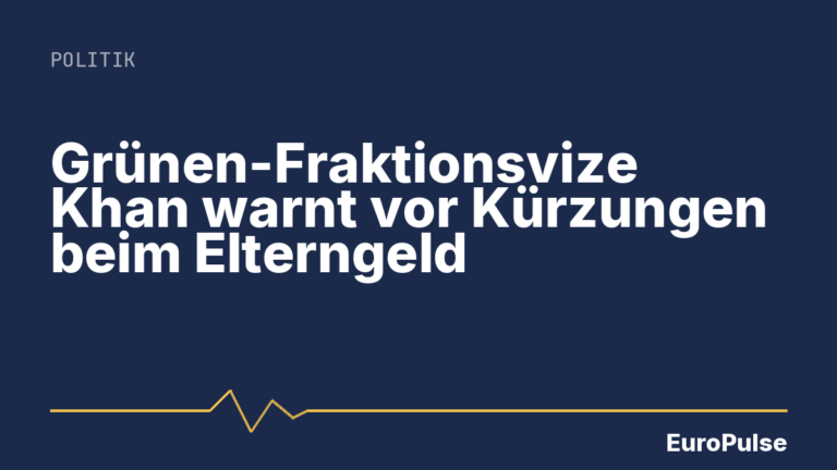 Grünen-Fraktionsvize Khan warnt vor Kürzungen beim Elterngeld
