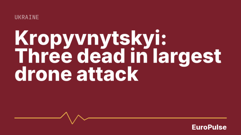 Kropyvnytskyi: Three dead in largest drone attack