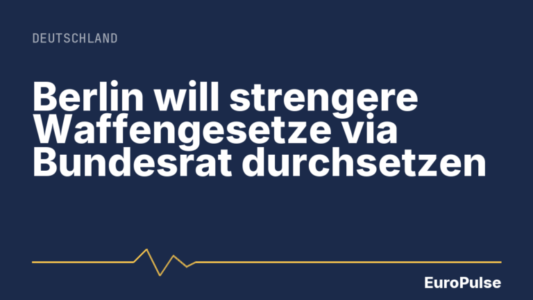 Berlin will strengere Waffengesetze via Bundesrat durchsetzen