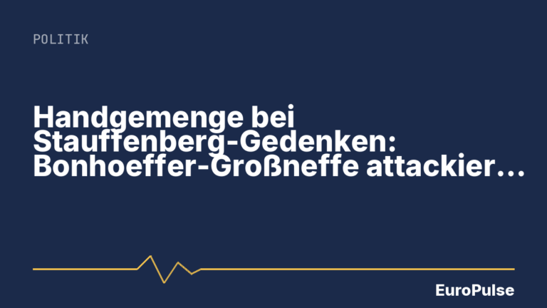Handgemenge bei Stauffenberg-Gedenken: Bonhoeffer-Großneffe attackiert AfD-Kranz