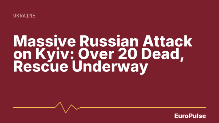 Massive Russian Attack on Kyiv: Over 20 Dead, Rescue Underway