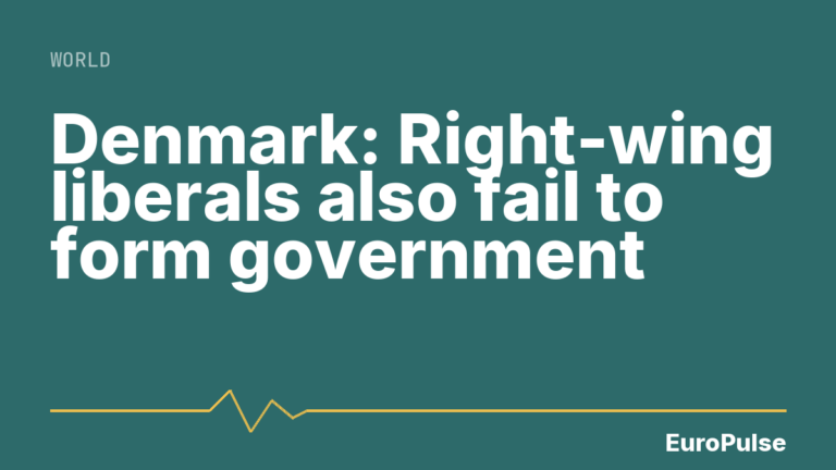 Denmark: Right-wing liberals also fail to form government