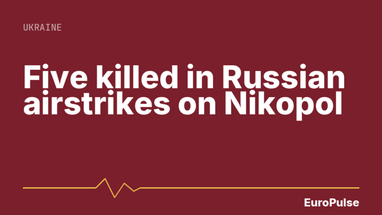 Five killed in Russian airstrikes on Nikopol