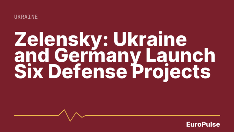 Zelensky: Ukraine and Germany Launch Six Defense Projects