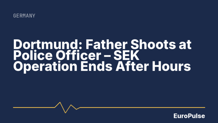 Dortmund: Father Shoots at Police Officer – SEK Operation Ends After Hours