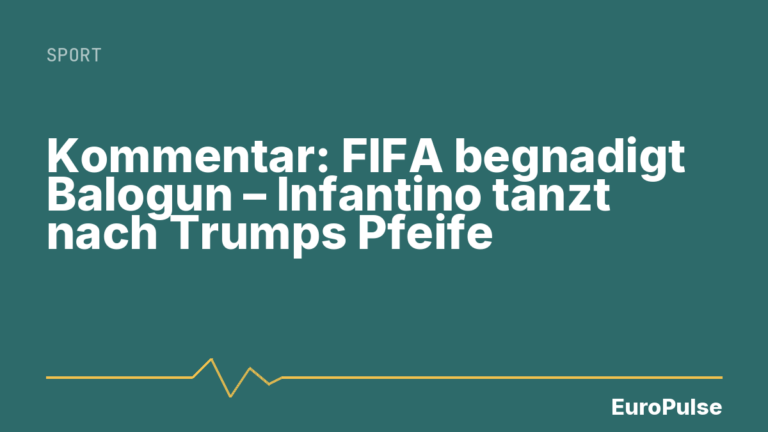 Kommentar: FIFA begnadigt Balogun – Infantino tanzt nach Trumps Pfeife