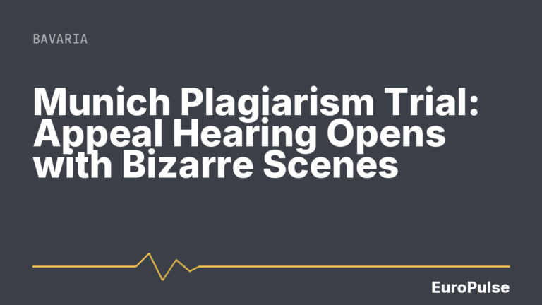 Munich Plagiarism Trial: Appeal Hearing Opens with Bizarre Scenes