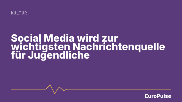 Social Media wird zur wichtigsten Nachrichtenquelle für Jugendliche