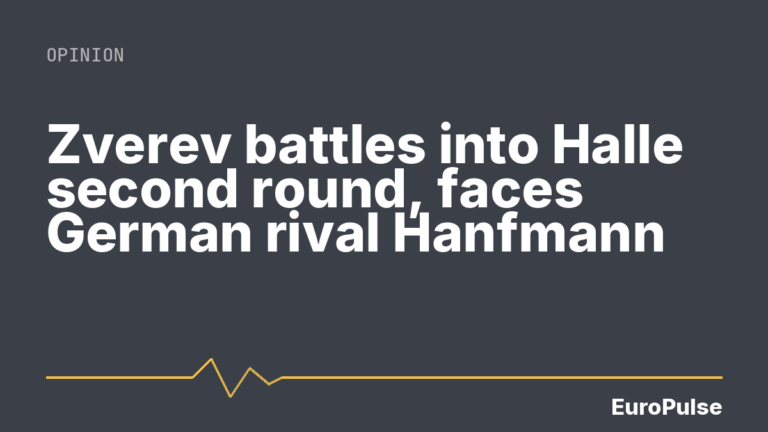 Zverev battles into Halle second round, faces German rival Hanfmann