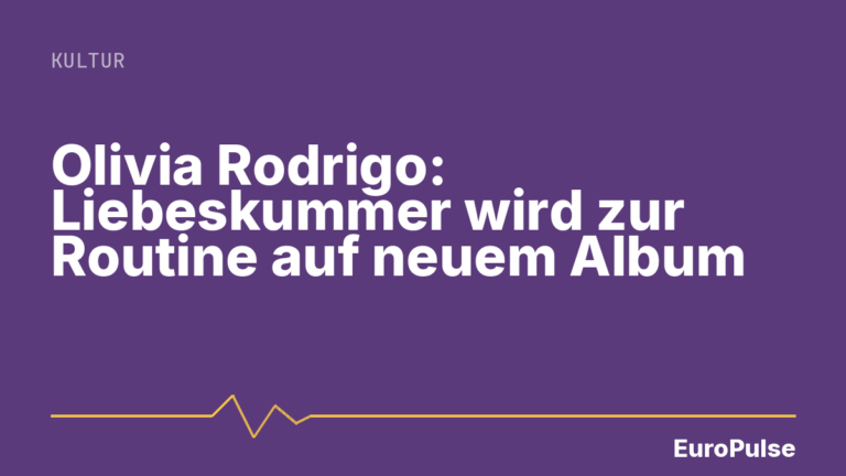 Olivia Rodrigo: Liebeskummer wird zur Routine auf neuem Album