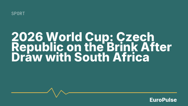 2026 World Cup: Czech Republic on the Brink After Draw with South Africa