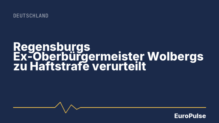 Regensburgs Ex-Oberbürgermeister Wolbergs zu Haftstrafe verurteilt