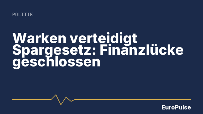 Warken verteidigt Spargesetz: Finanzlücke geschlossen