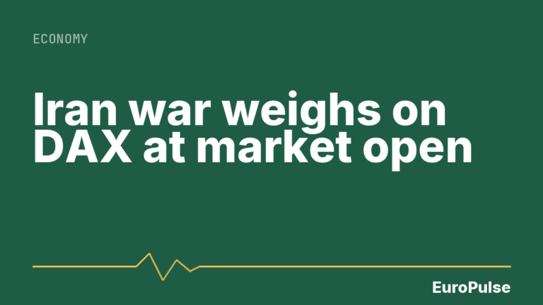 Iran war weighs on DAX at market open
