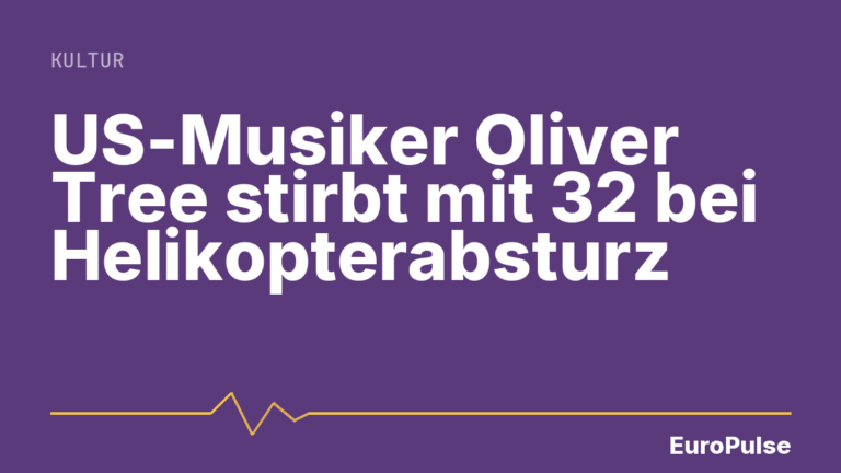 US-Musiker Oliver Tree stirbt mit 32 bei Helikopterabsturz