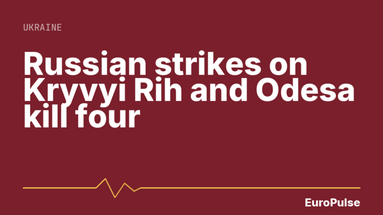 Russian strikes on Kryvyi Rih and Odesa kill four