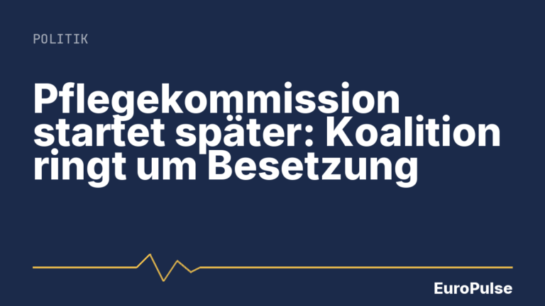 Pflegekommission startet später: Koalition ringt um Besetzung