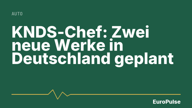 KNDS-Chef: Zwei neue Werke in Deutschland geplant