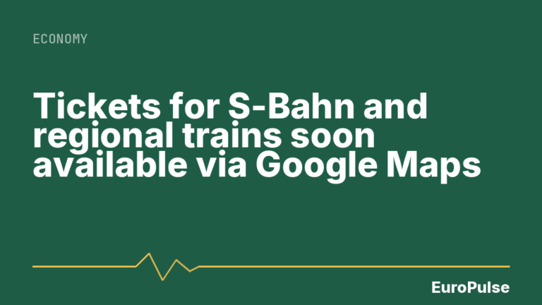 Tickets for S-Bahn and regional trains soon available via Google Maps