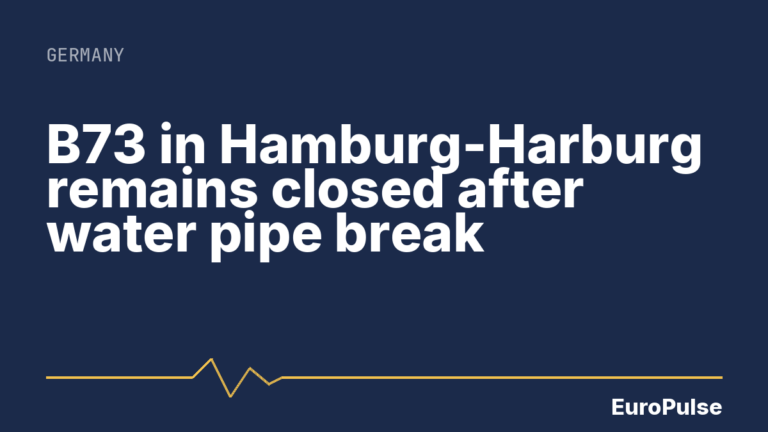 B73 in Hamburg-Harburg remains closed after water pipe break