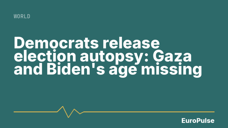 Democrats release election autopsy: Gaza and Biden’s age missing