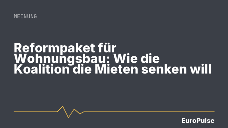Reformpaket für Wohnungsbau: Wie die Koalition die Mieten senken will