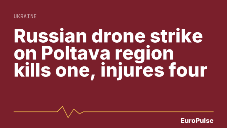 Russian drone strike on Poltava region kills one, injures four