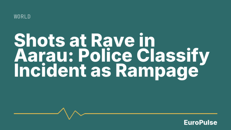 Shots at Rave in Aarau: Police Classify Incident as Rampage