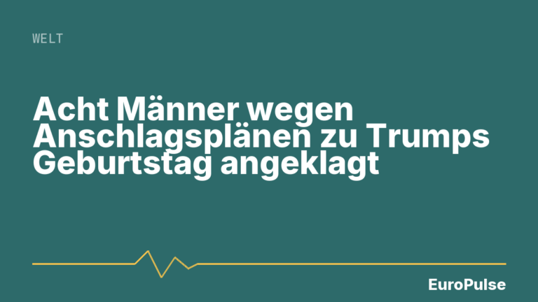 Acht Männer wegen Anschlagsplänen zu Trumps Geburtstag angeklagt