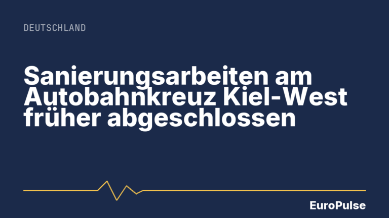 Sanierungsarbeiten am Autobahnkreuz Kiel-West früher abgeschlossen