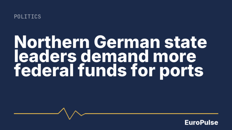 Northern German state leaders demand more federal funds for ports