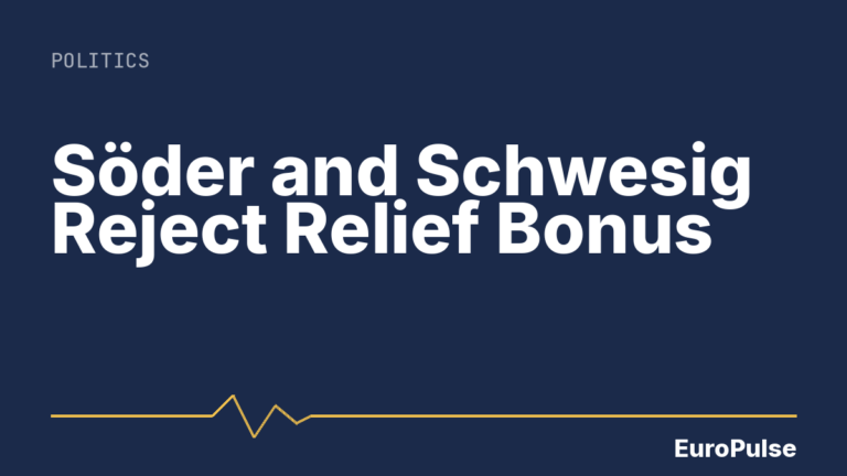 Söder and Schwesig Reject Relief Bonus
